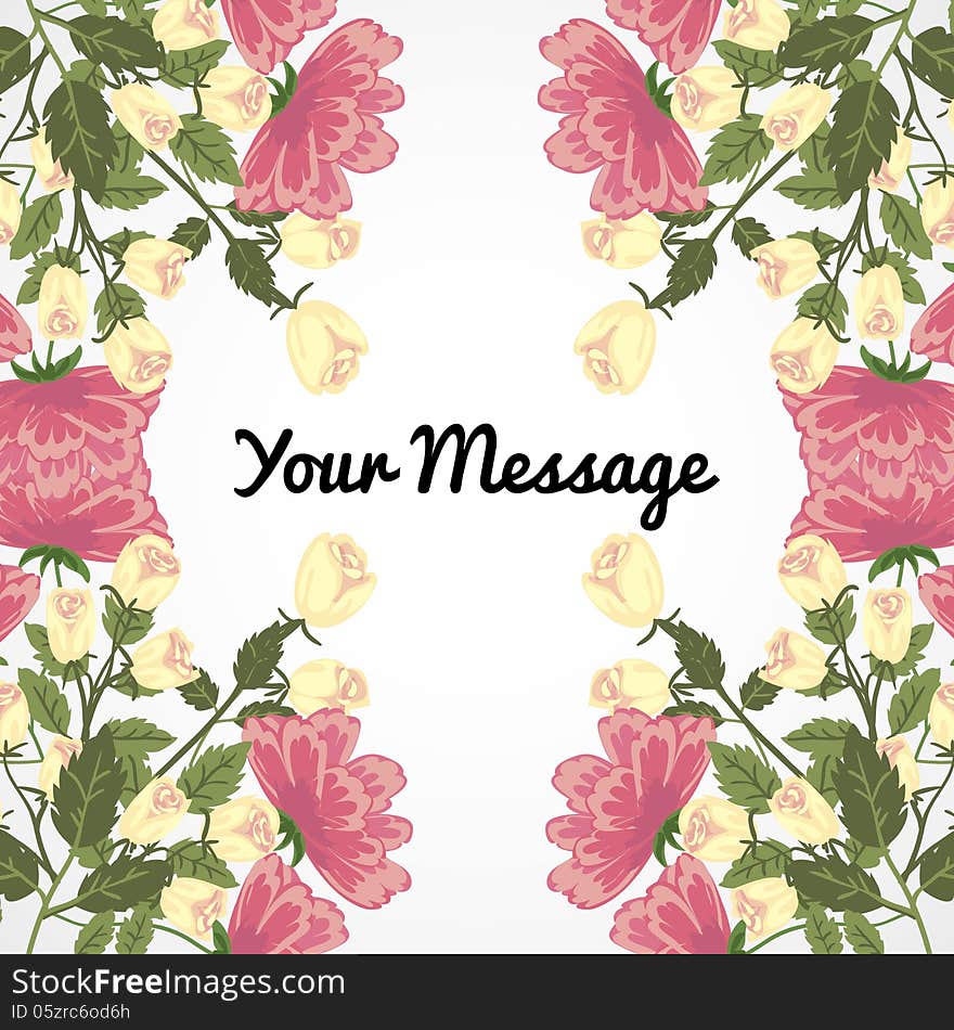 Fresh background with plants and flowers. Fresh background with plants and flowers