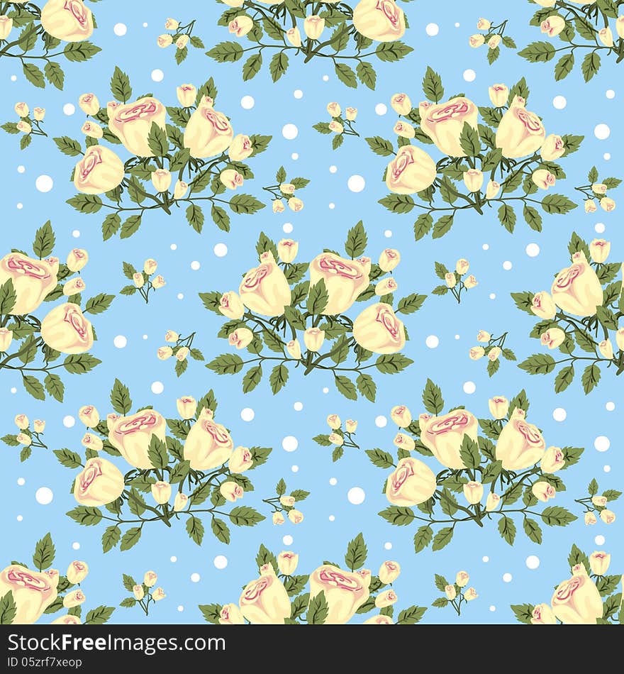 Vector seamless background with flowers. Vector seamless background with flowers