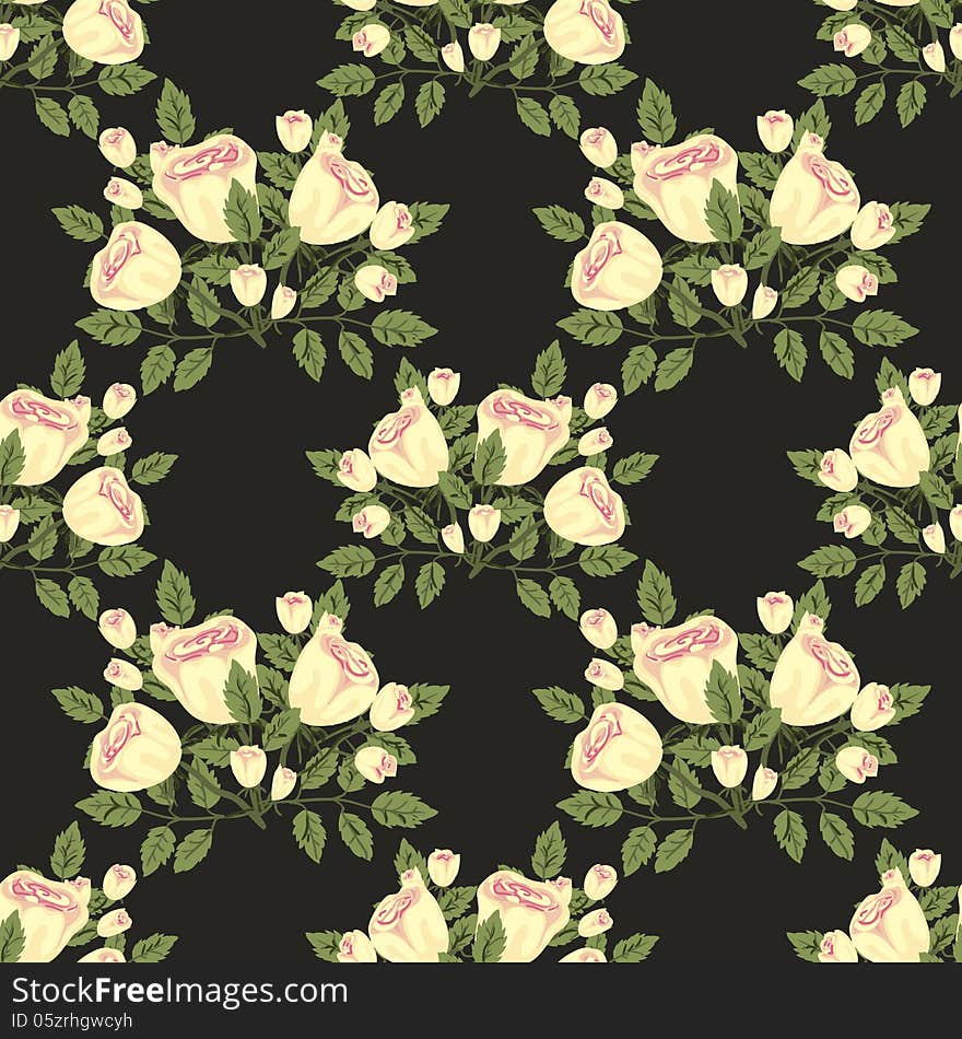 Vector seamless background with flowers. Vector seamless background with flowers