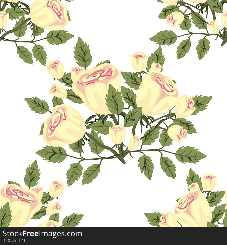 Vector seamless background with flowers. Vector seamless background with flowers