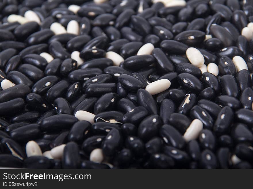 Dry black beans legume background