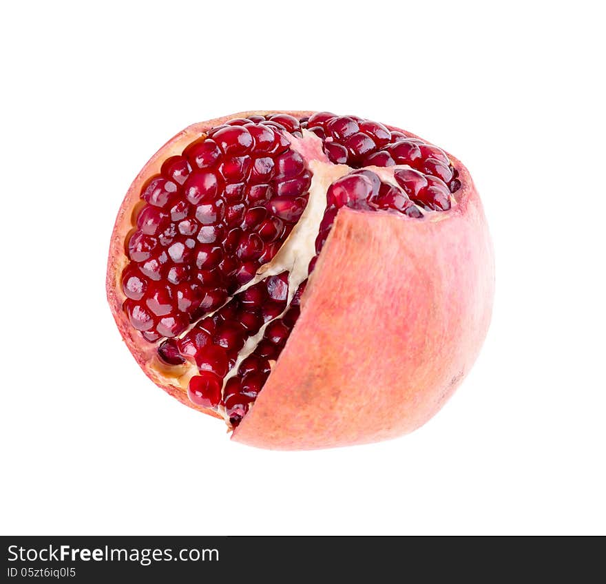 Cut the pomegranate fruit