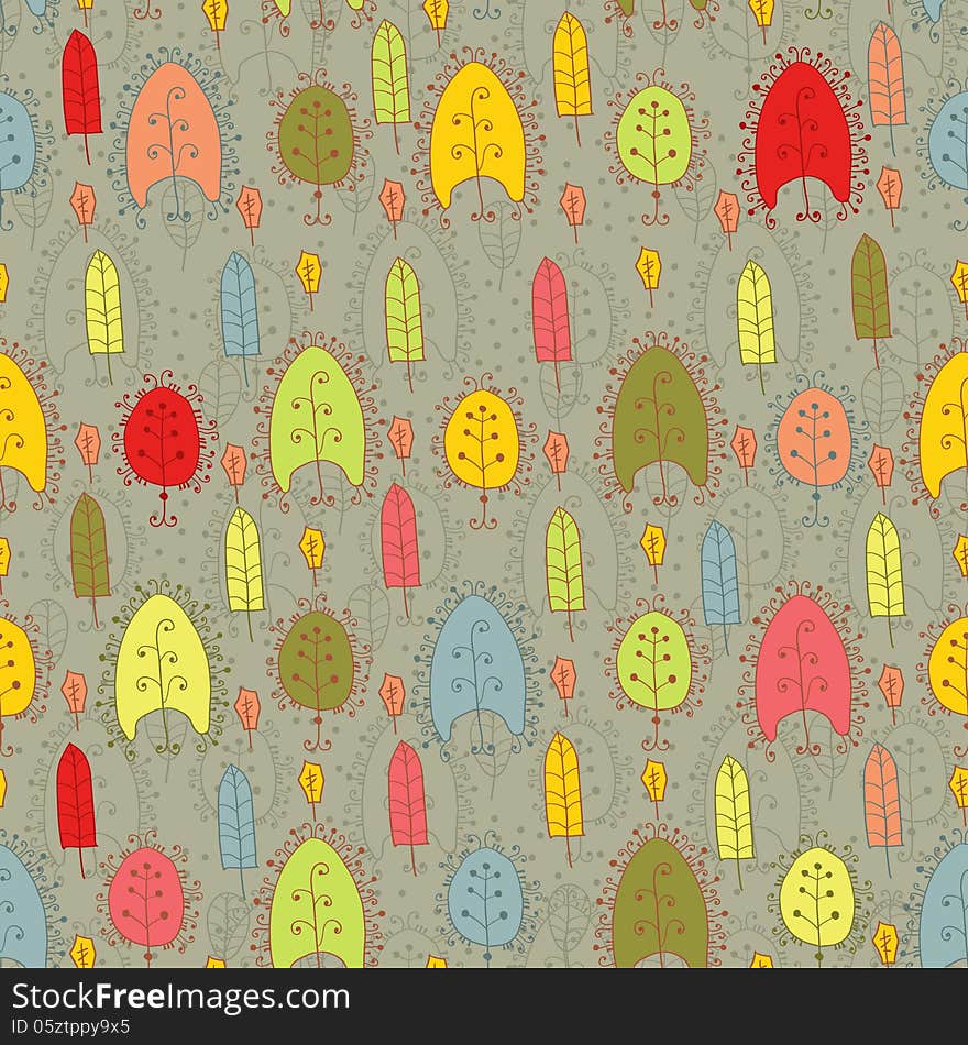 Seamless pattern with leaf,autumn leaf background