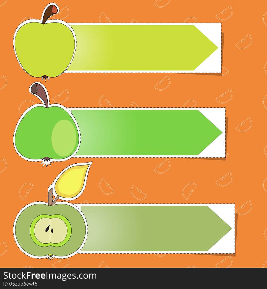 Apple stickers vector