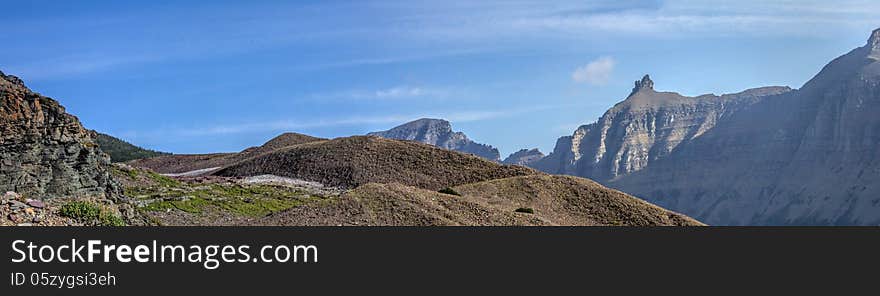 Moraines And Garden Wall Panorama