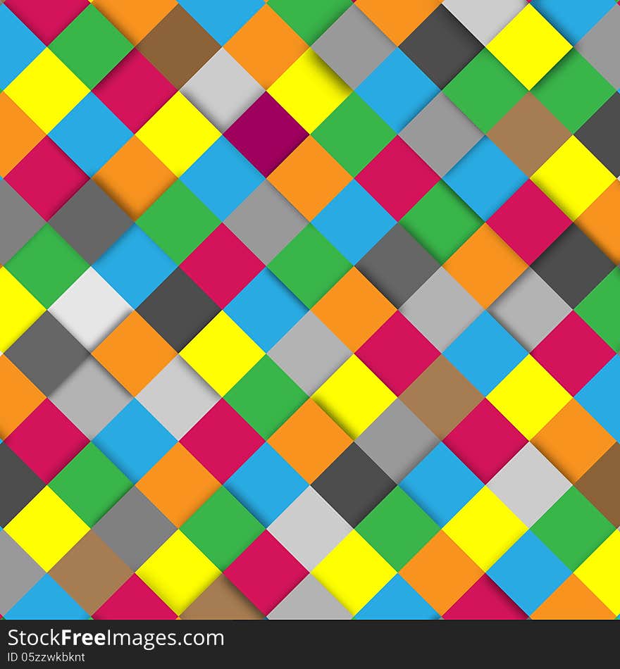 Abstract colorful background with blocks pattern.