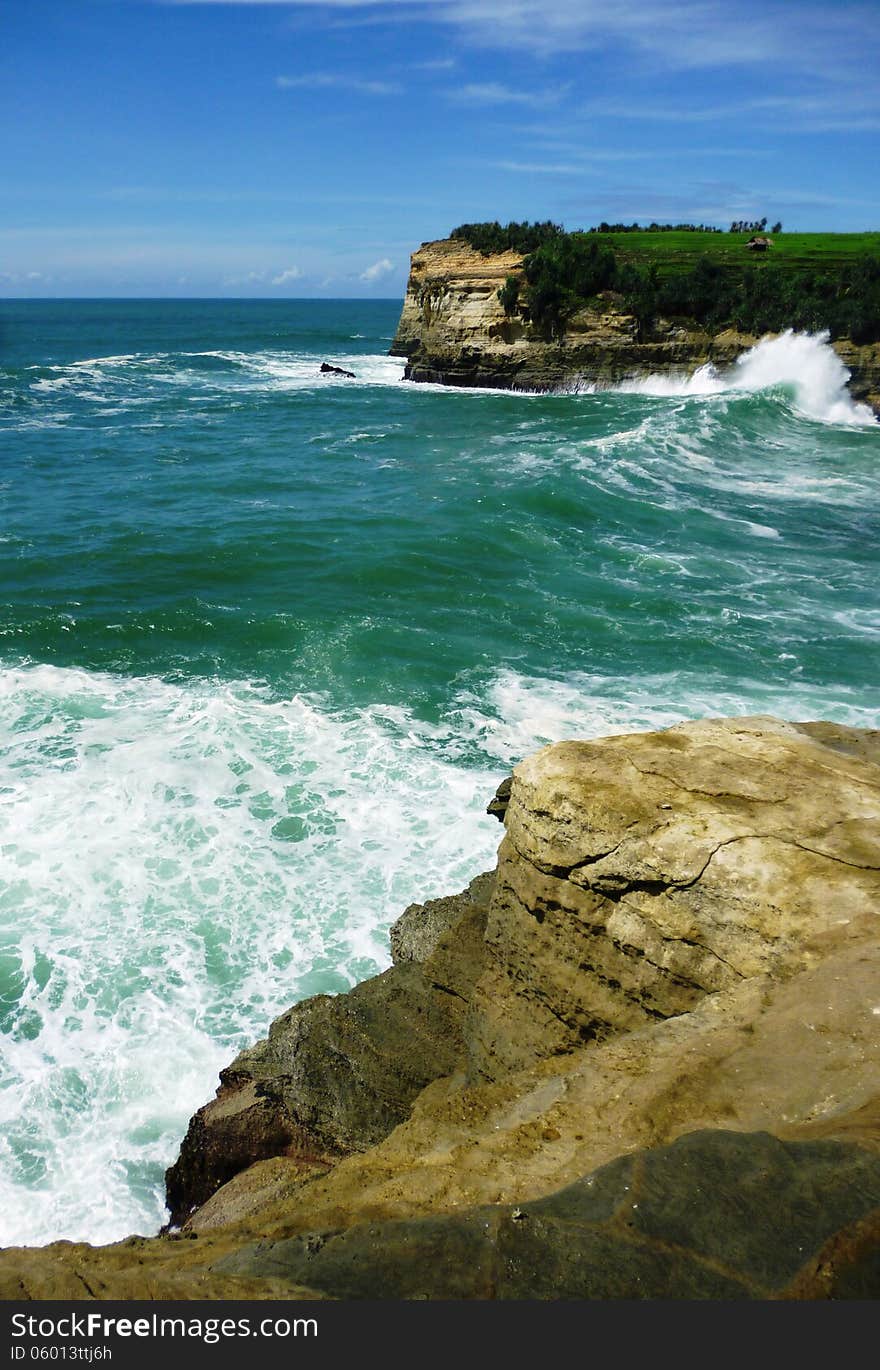 Klayar beautiful beach in the district of Pacitan, east java, Indonesia