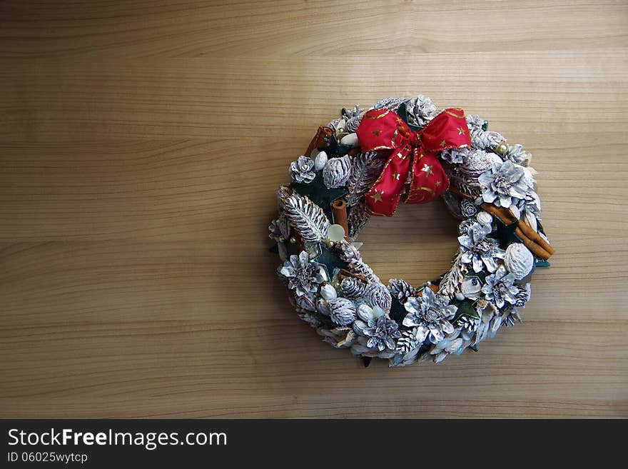 Christmas wreath for the wall or door. This wreath is made of natural materials.