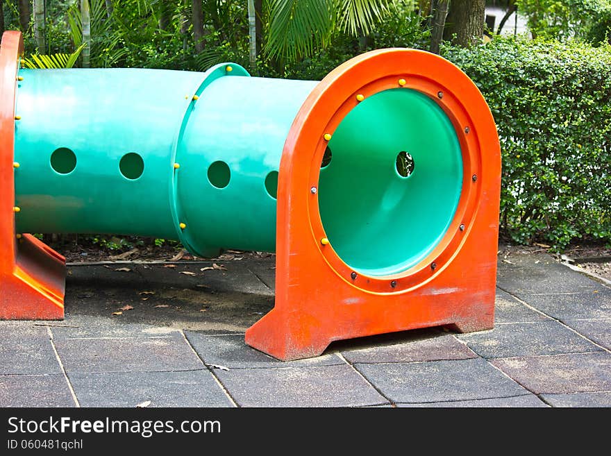 Tunnel at playground