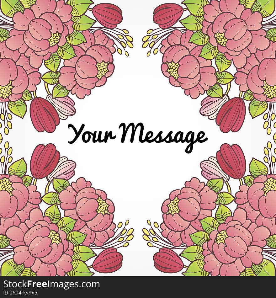 Fresh background with plants and flowers. Fresh background with plants and flowers