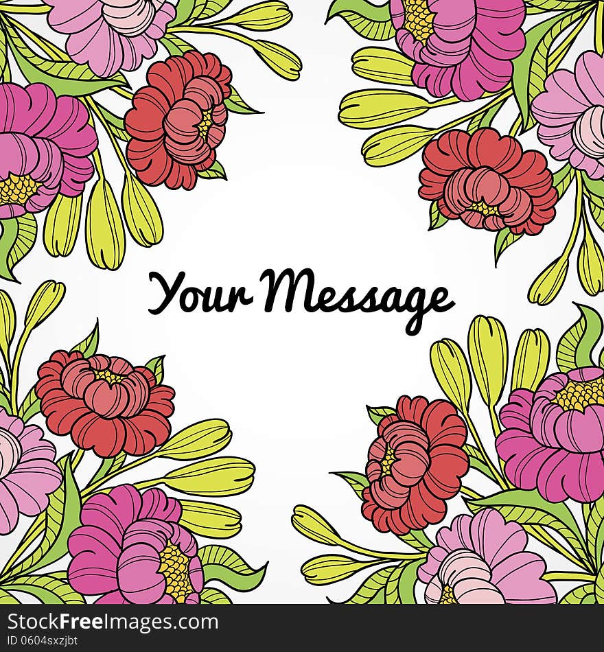 Fresh background with plants and flowers. Fresh background with plants and flowers