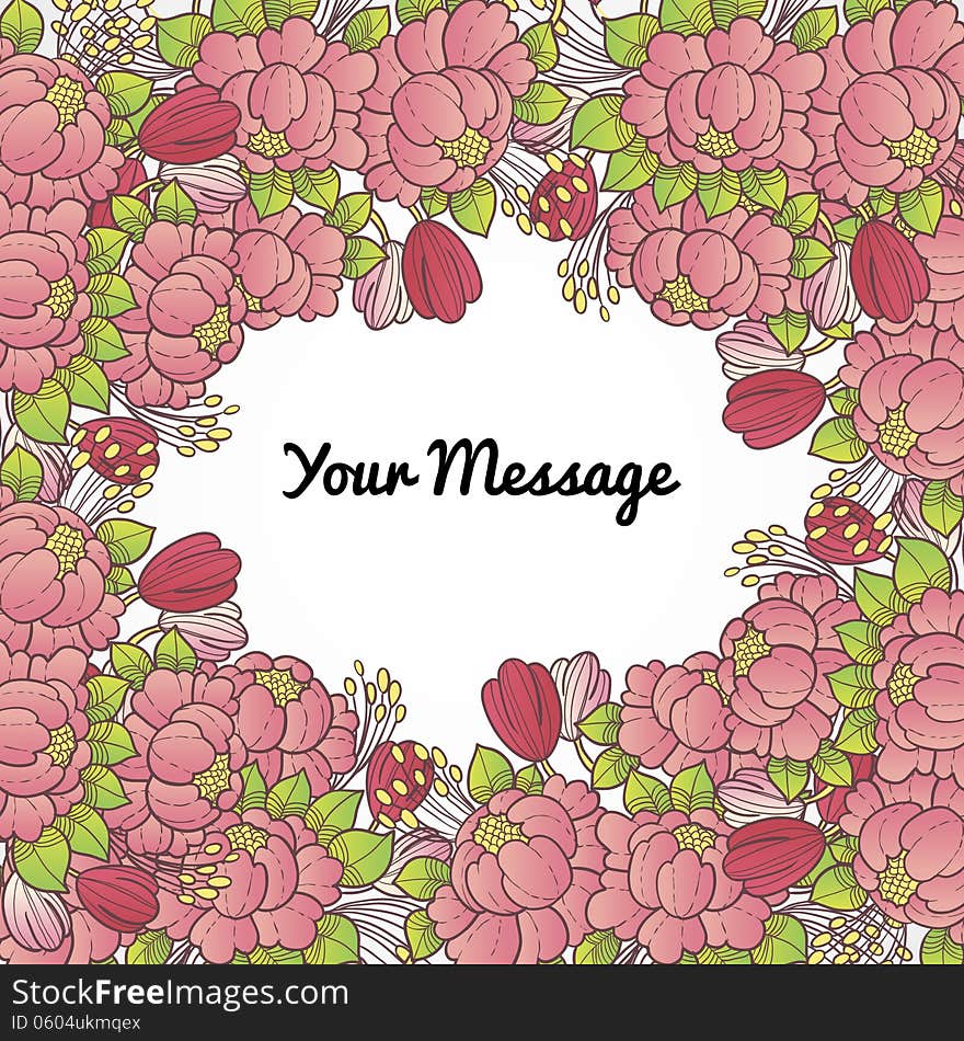 Fresh background with plants and flowers. Fresh background with plants and flowers