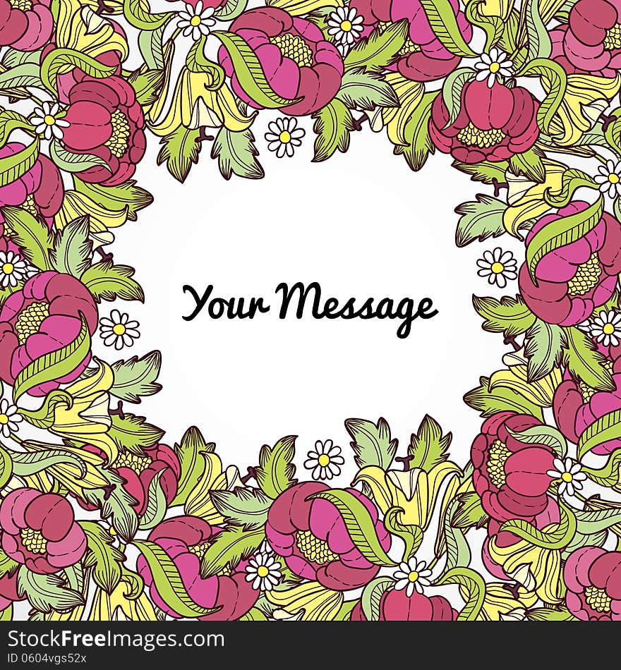 Fresh background with plants and flowers. Fresh background with plants and flowers