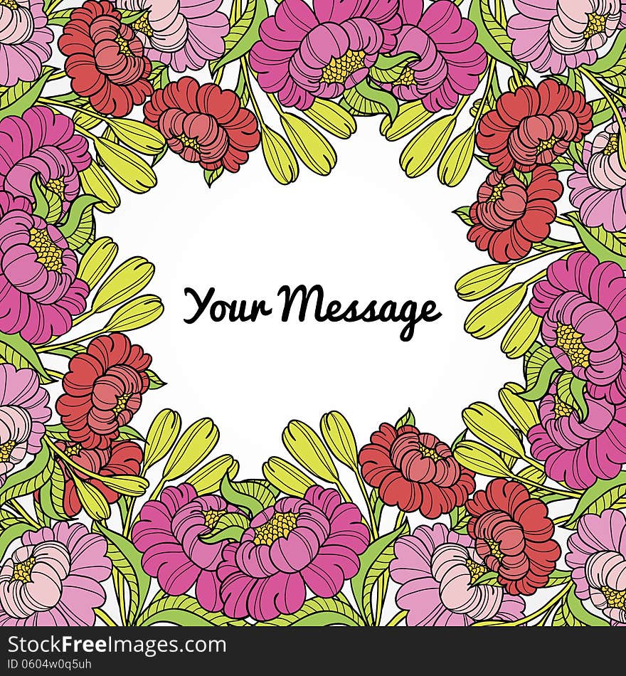 Fresh background with plants and flowers. Fresh background with plants and flowers