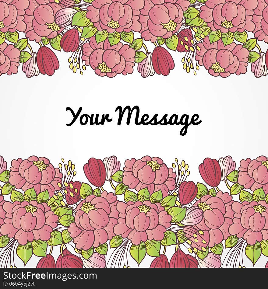 Fresh background with plants and flowers. Fresh background with plants and flowers