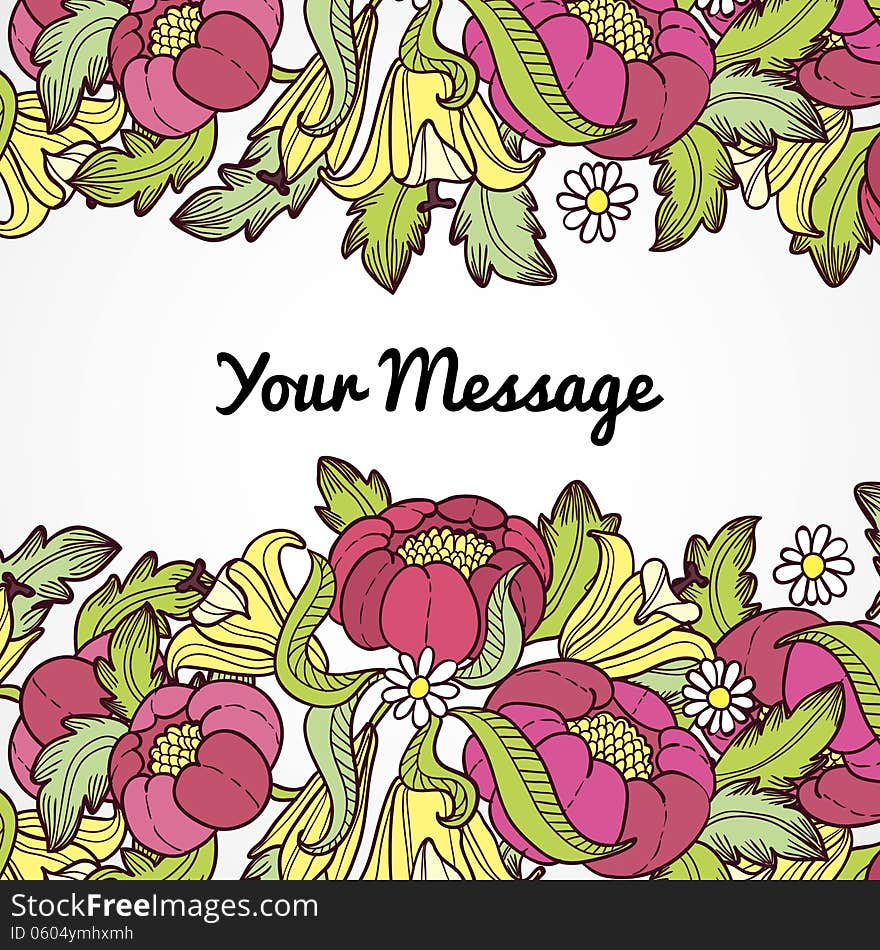 Fresh background with plants and flowers. Fresh background with plants and flowers