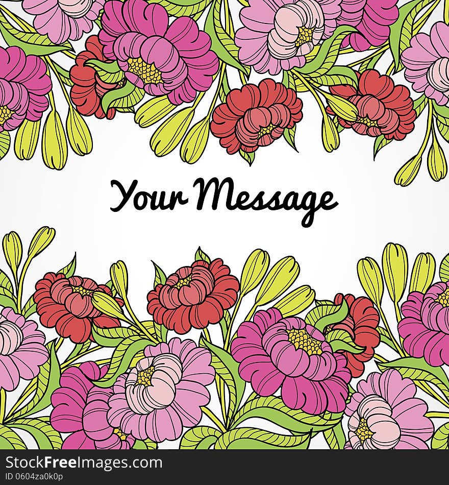 Fresh background with plants and flowers. Fresh background with plants and flowers