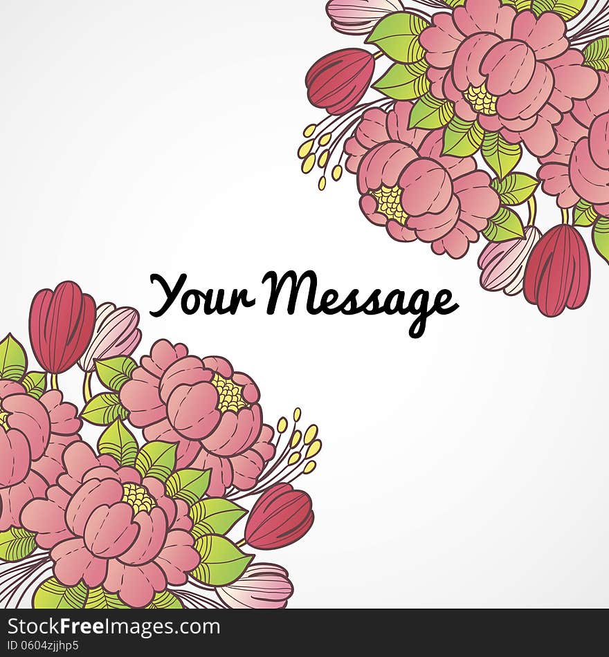 Fresh background with plants and flowers. Fresh background with plants and flowers