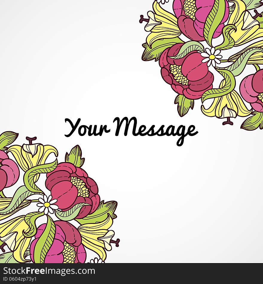 Fresh background with plants and flowers. Fresh background with plants and flowers