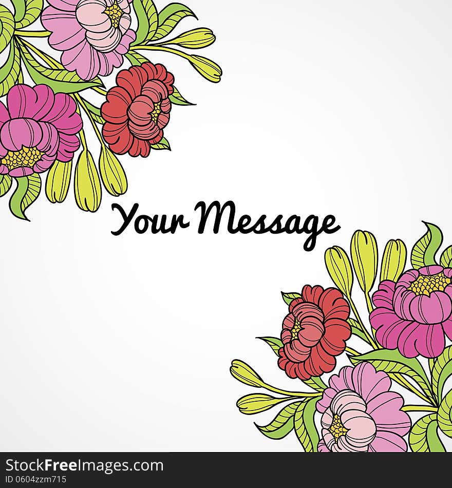 Fresh background with plants and flowers. Fresh background with plants and flowers