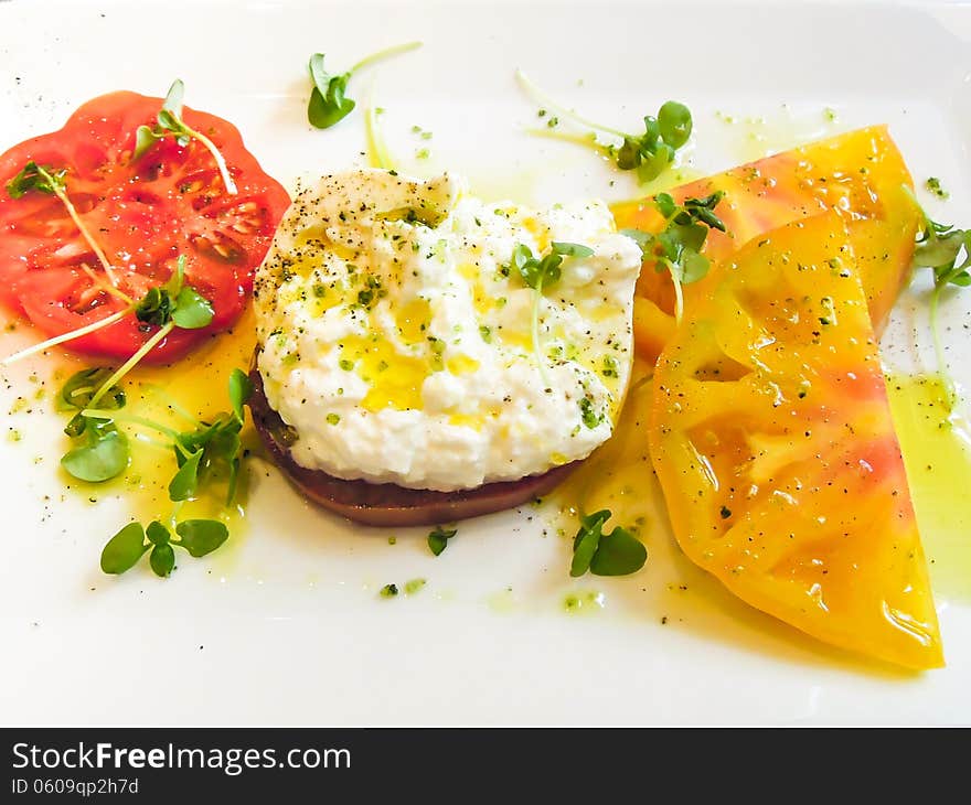 Heirloom tomato appetizer