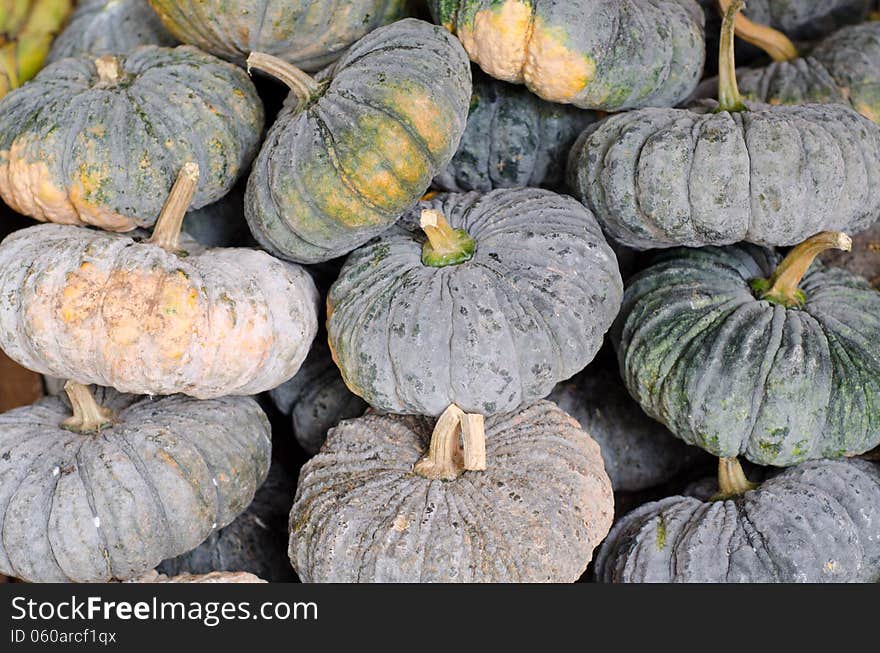 Pumpkins in local market, Thailand