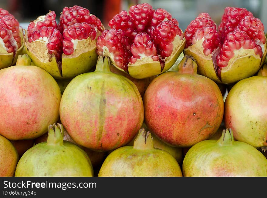 Pomegranate fruit in market, Thailand