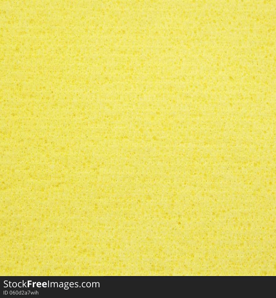 Yellow sponge rubber texture for background