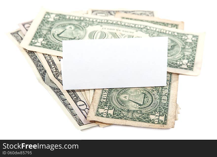 Little money saved isolated white background