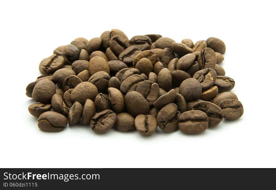 Coffee beans isolated on white background