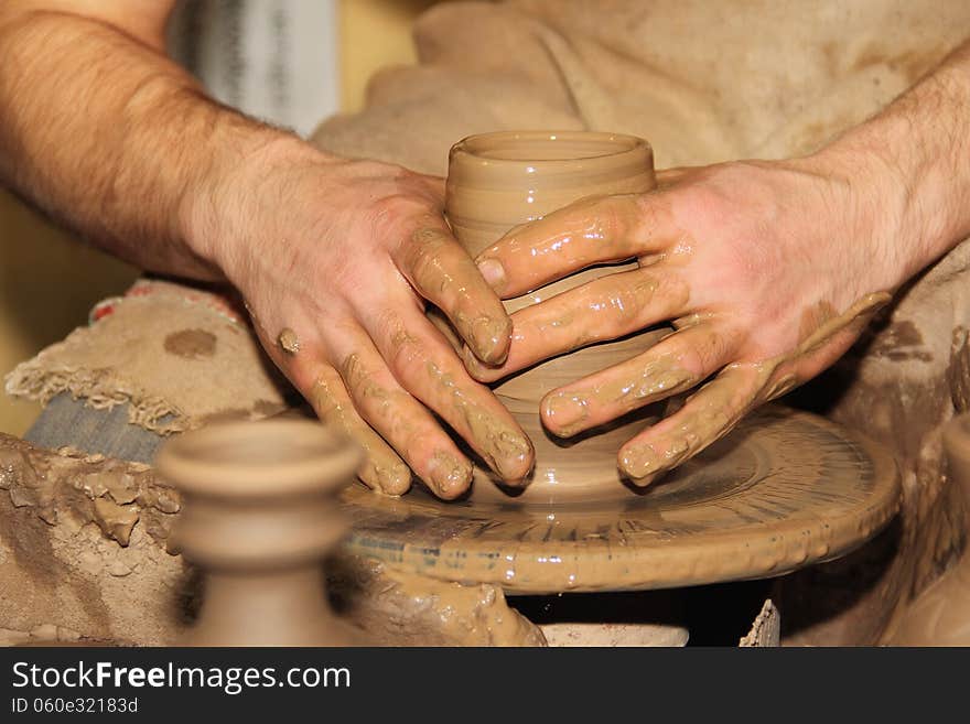 Hands of a potter