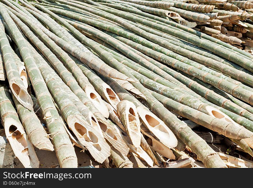 Bamboo on ground Spare Parts for Fisherman village,