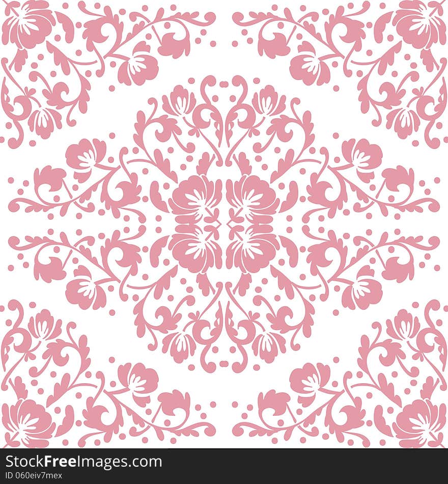 Vector seamless background with flowers. Vector seamless background with flowers