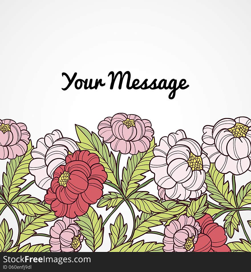 Fresh background with plants and flowers. Fresh background with plants and flowers