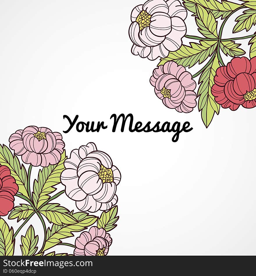 Fresh background with plants and flowers. Fresh background with plants and flowers