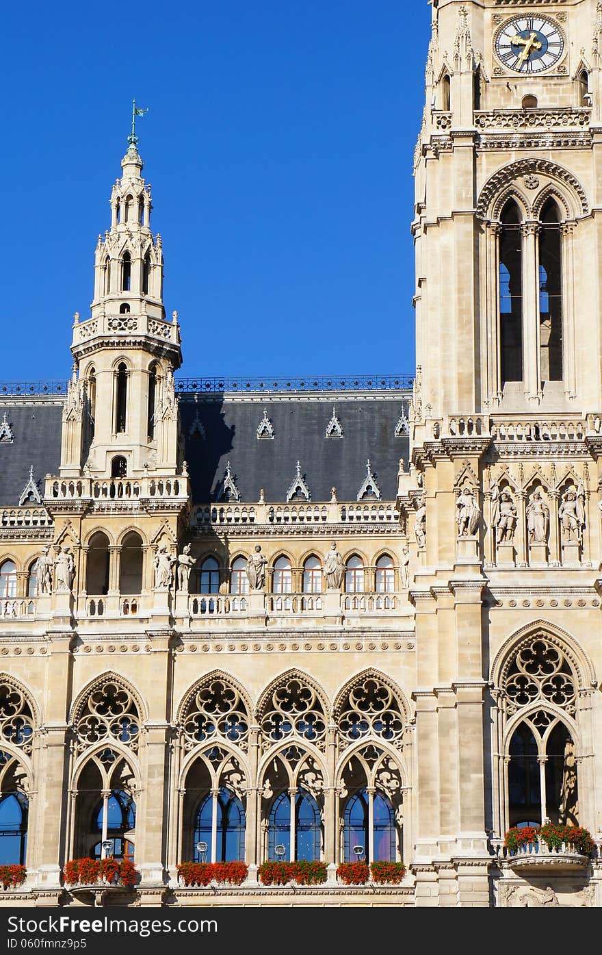 Fragment Of Rathaus In Vienna