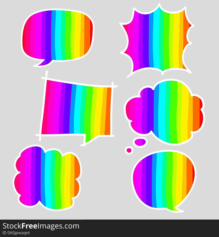 Colorful speech bubbles