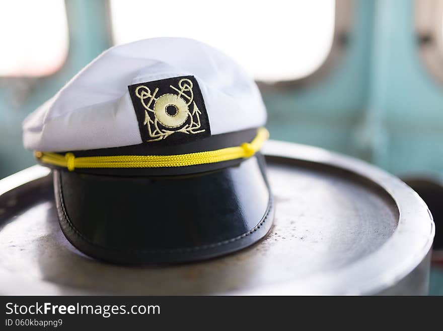 Marine sailor hat in battleship