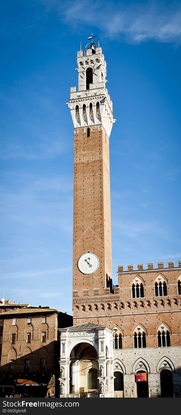 The City Hall's tall Tower in Italy (Sienna). The City Hall's tall Tower in Italy (Sienna)