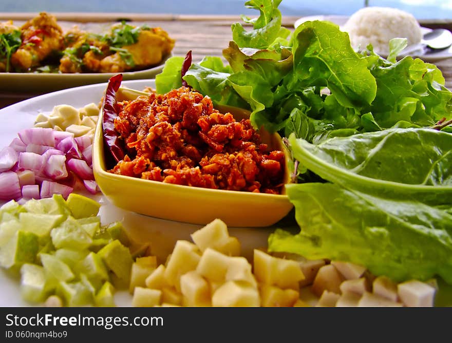 miang is one kind appetizer in thailand. miang is one kind appetizer in thailand