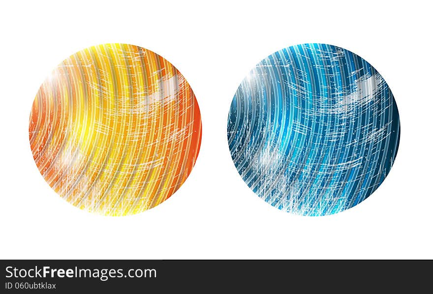 Set of two abstract ball