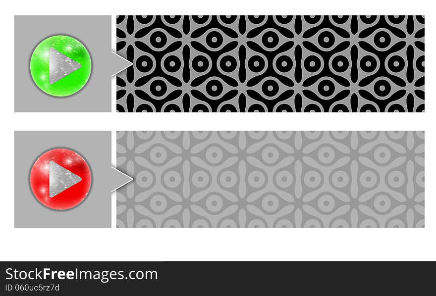 Set of two abstract banner