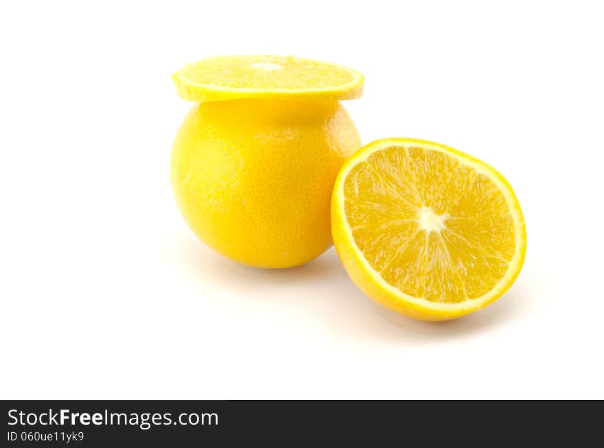 Orange fruit isolated on white background