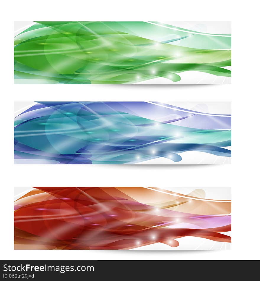 Three Abstract Banner