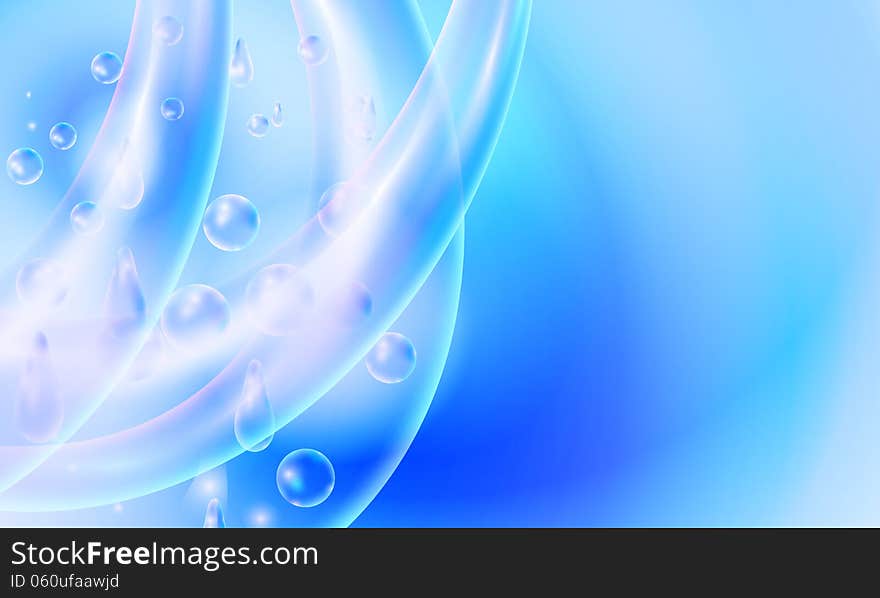 Blue vector abstract background with bubble