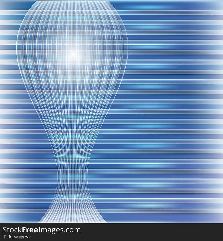 Blue abstract background with transparent lines