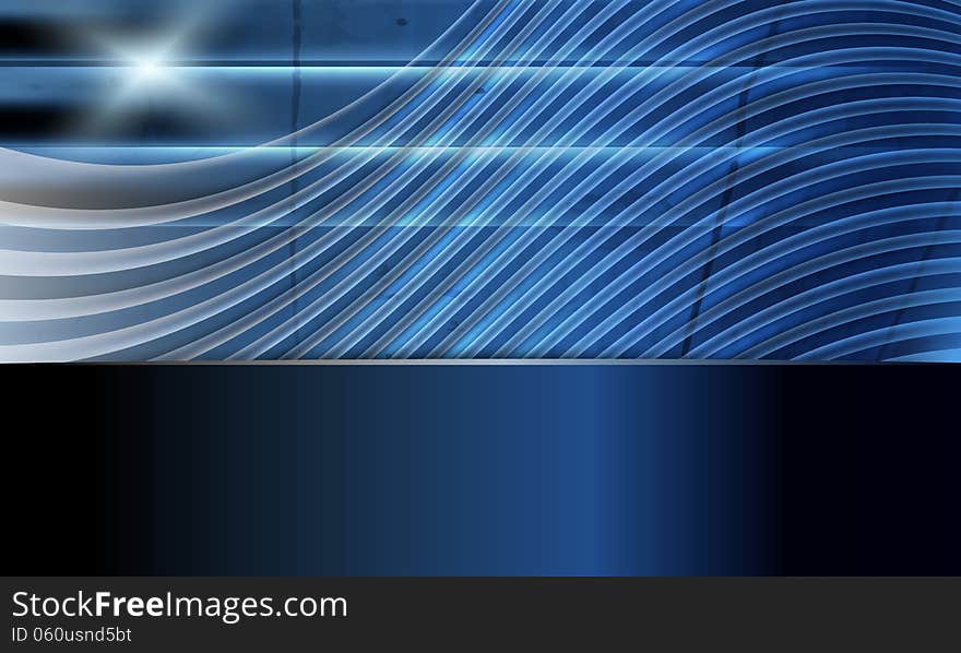 Blue abstract vector background with lines