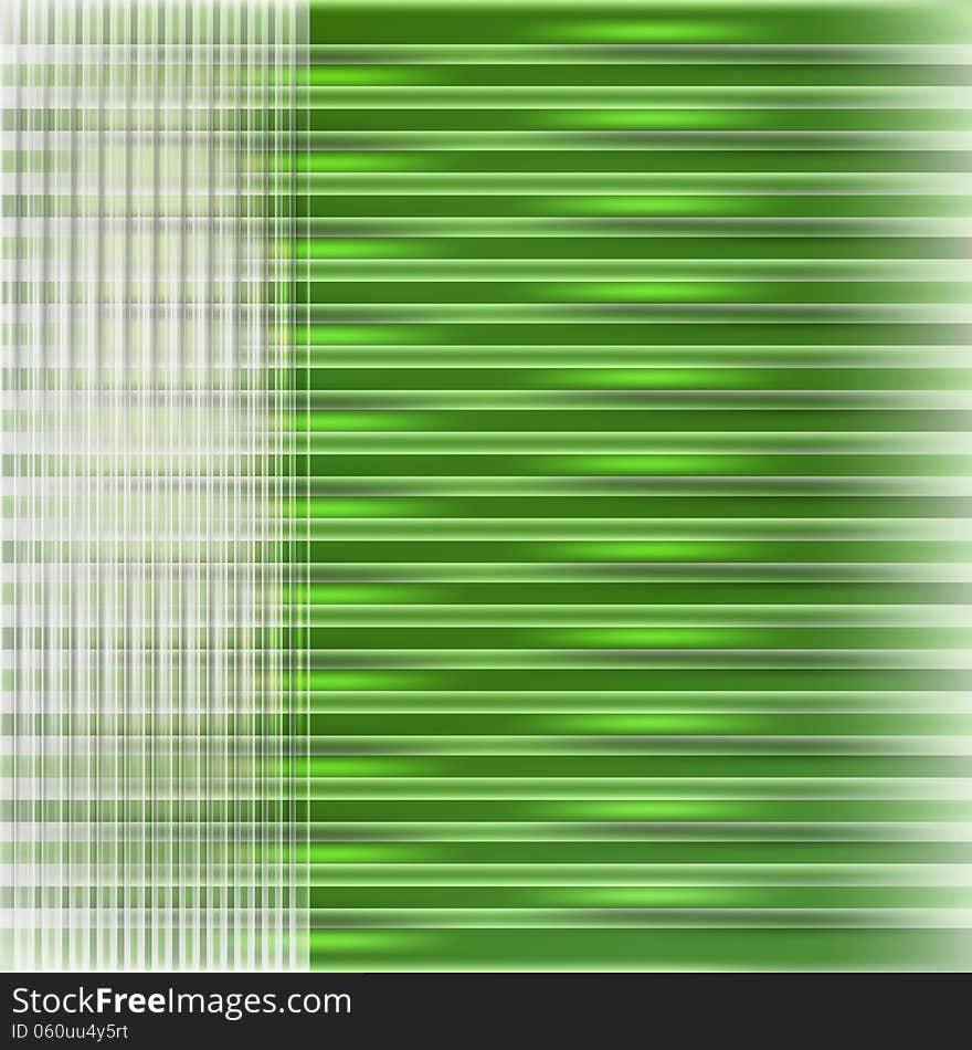 Green abstract background and transparent lines