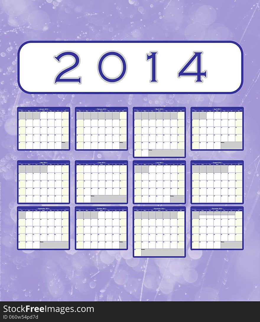 2014 Calendar Notes