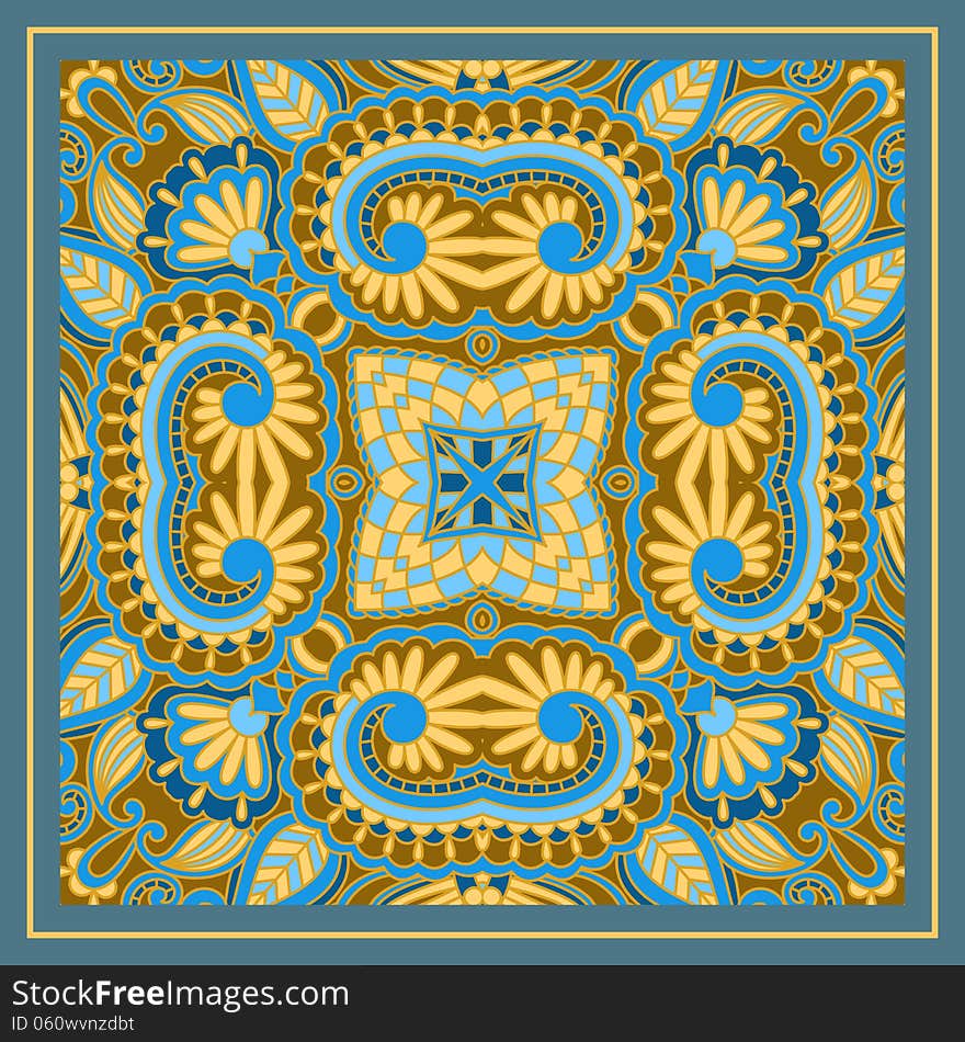 Vector vintage pattern for print, embroidery (you can use this pattern for carpet, shawl, pillow, cushion). Vector vintage pattern for print, embroidery (you can use this pattern for carpet, shawl, pillow, cushion).